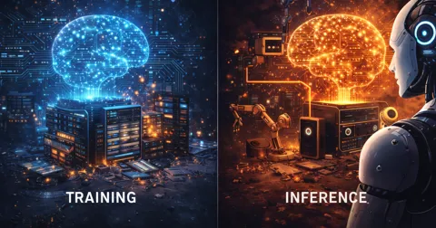 AI. Træning bygger hjernen. Inference er tanken. 